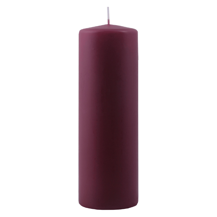 Blockljus bordeaux 1x - 6x18 cm