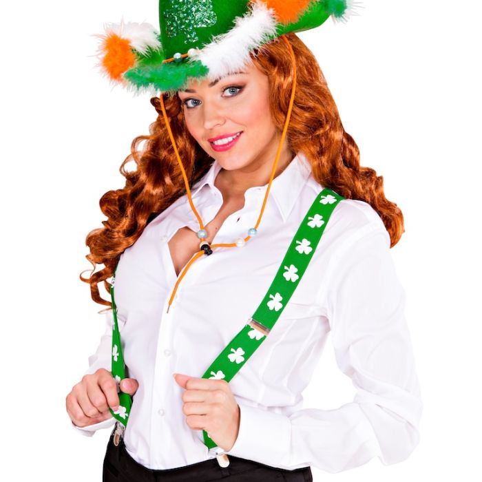 St. Patrick's day hängslen grön
