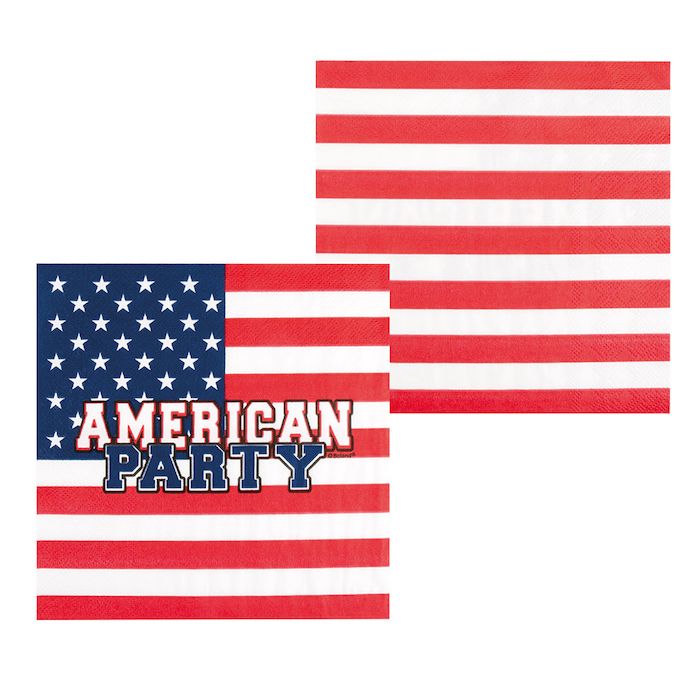 USA-servetter 20x - 33x33 cm