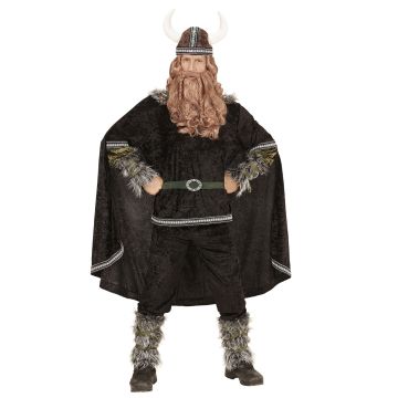 Vikingakrigare kostym med mantel för herrar