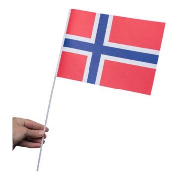 Norska pappersflaggor 10x - 40 cm