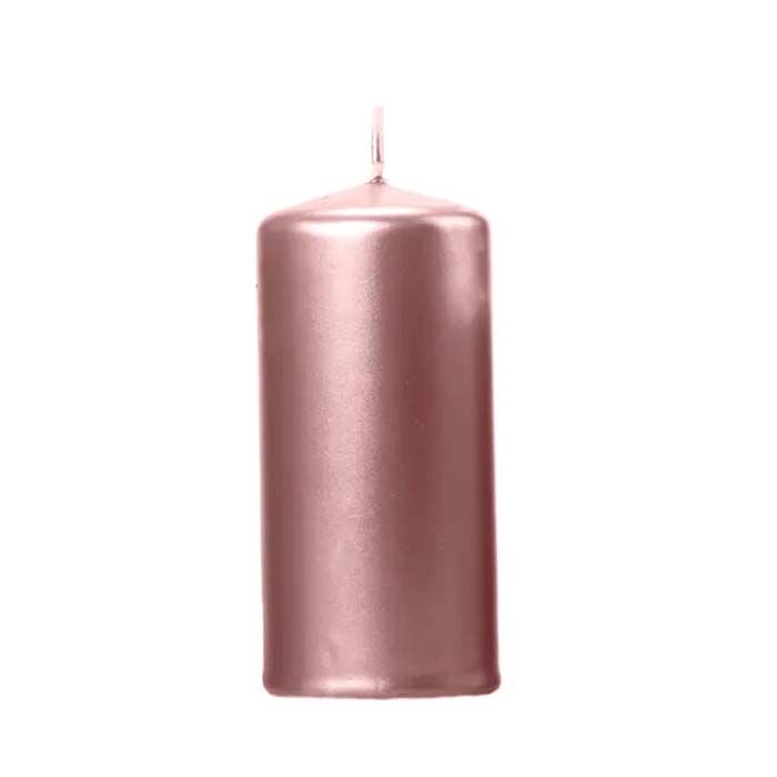 Metallic Rose Gold Stearinljus 6x - 12 x 6 cm