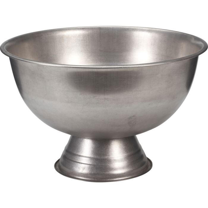 Stonewashed skål på fot i rostfritt stål Ø 39,5 cm