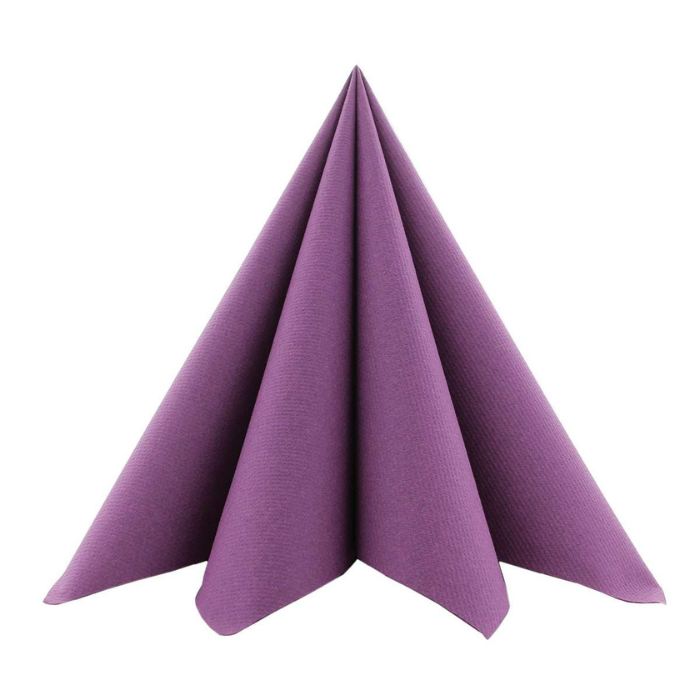 Lyxservetter mörklila 12x - 40x40 cm