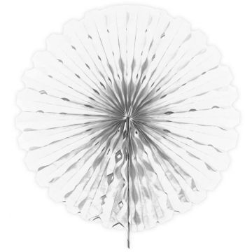 Honungscombfläkt vit - 45 cm