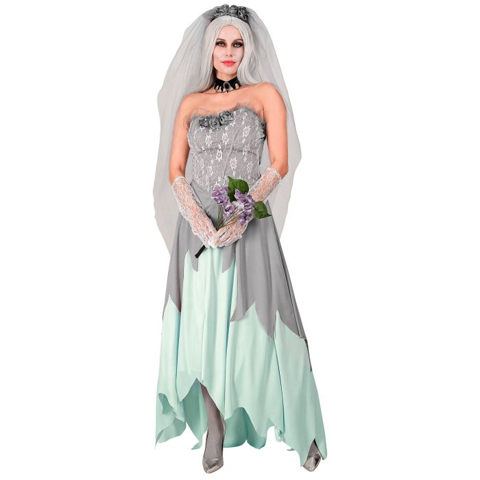 Zombiebrud kostym med blommor
