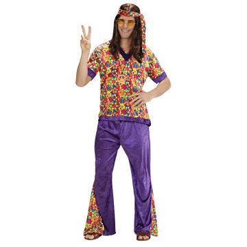 Hippie kostym för herrar i velour