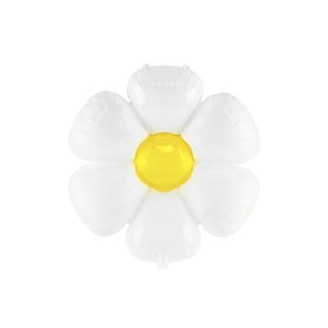Vit Blomma Folieballong - 103 cm 