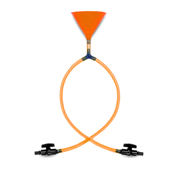 Dubbla tratten öltratt orange