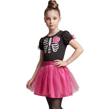 Ballerina skelettkostym för flickor