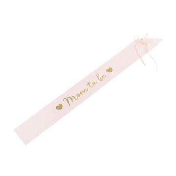 Rosa Mom to Be babyshower papper snörband - 75 cm