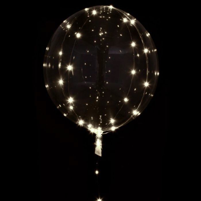 LED-ballong 50 cm vit ljuskedja 5 m 