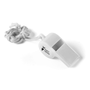 10x Vita visselpipor med snöre PartyVikings