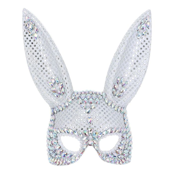 Silver glitter kaninmask