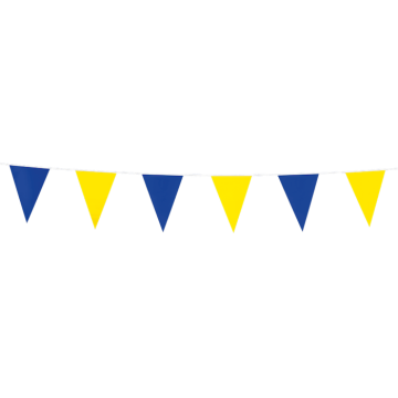 Blå och Gul Flagguirlande - Flag 10x15 cm - 3 meter