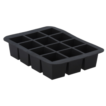 Gummisylinderform för 12x 4x4x4 cm isbitar