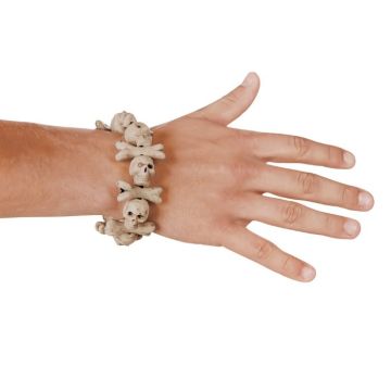 Dödskalle skelettarmband 