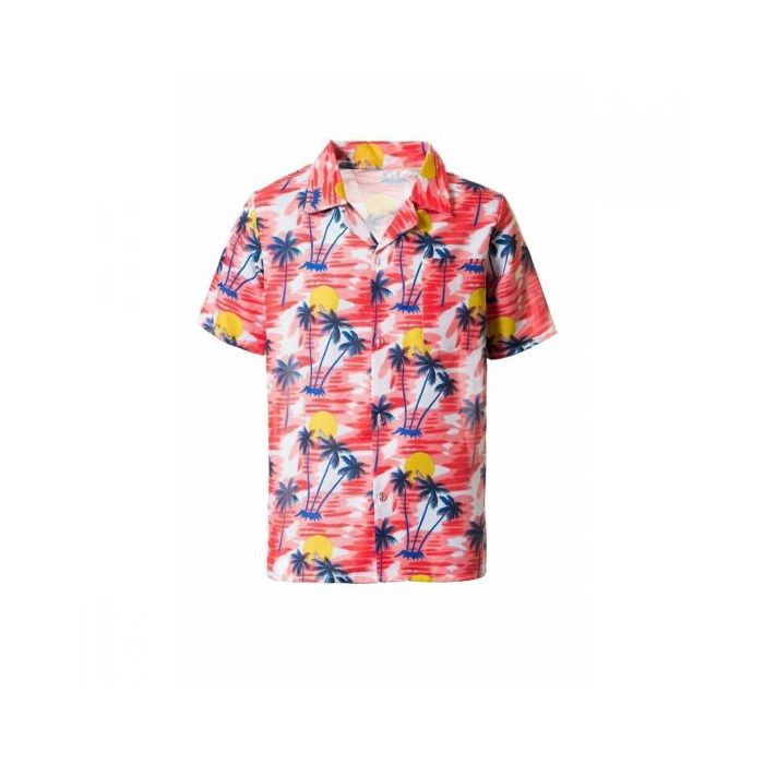 Röd Hawaii Skjorta