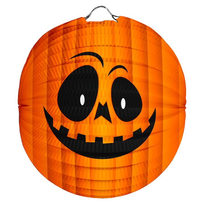 Rund orange pumpalampa - 22 cm