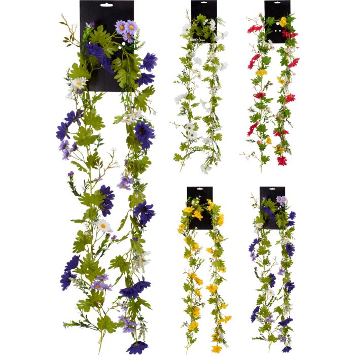 Kunstig blomstergirland 180 cm