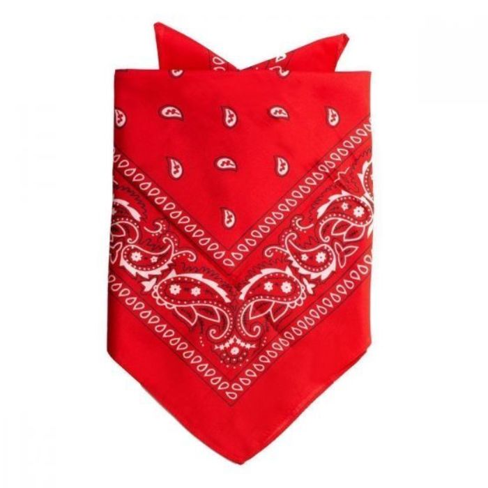 Bandana med traditionellt mönster röd 52x55 cm