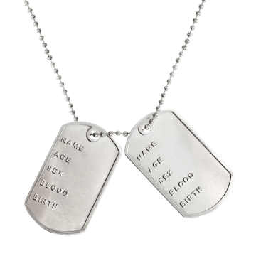 Dogtag militär halsband