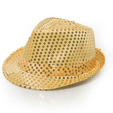 Ljus guld hatt med glitter