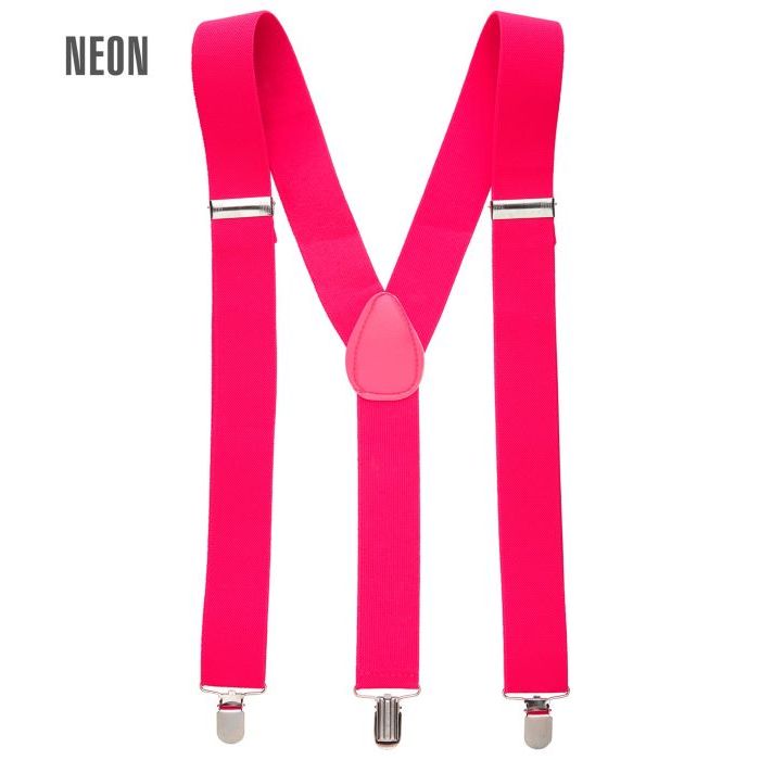 Neonrosa hängslen