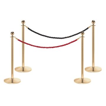 VIP avspärrningsstolpe guld 100 cm rostfritt stål