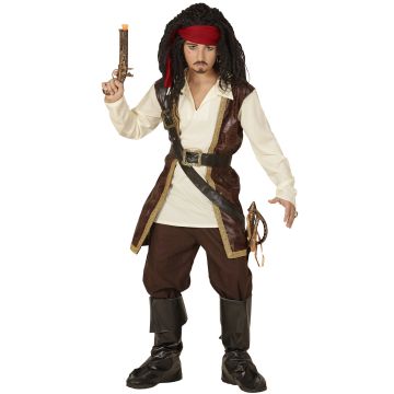 Piratkostym för pojkar i sex delar