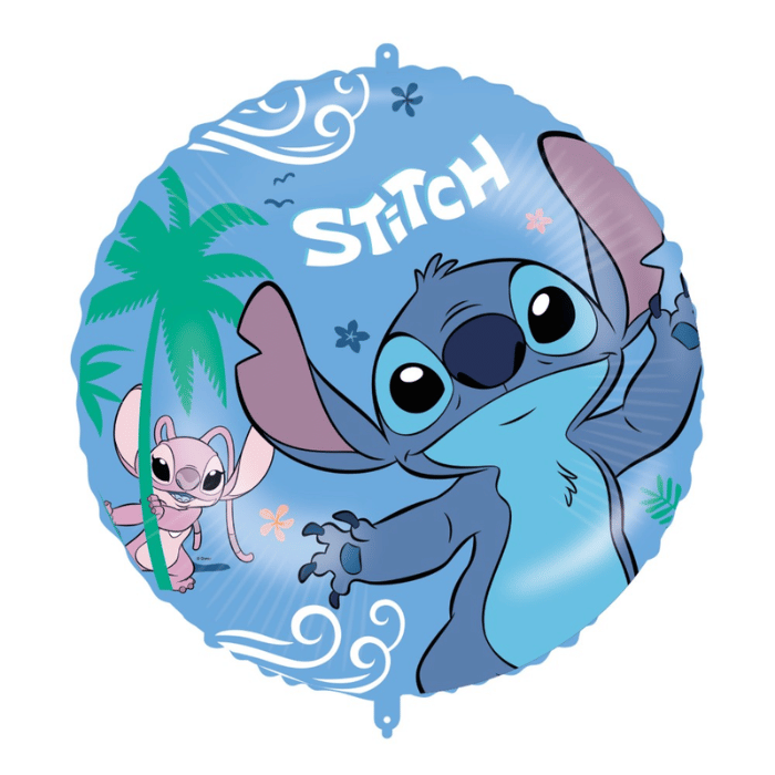 Stitch® och Angel folieballong - 45 cm