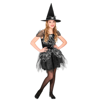 Spindelkvinna häxkostym för barn