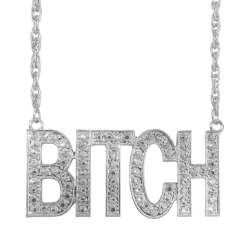 Bitch silverhalsband - 65 cm