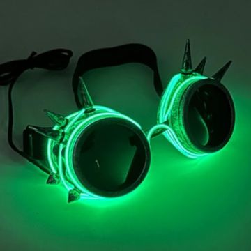 LED-glasögon med taggar grön