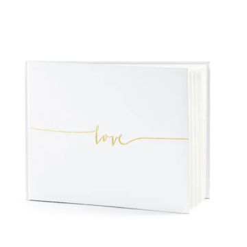 Gästbok 24x18,5 cm vit