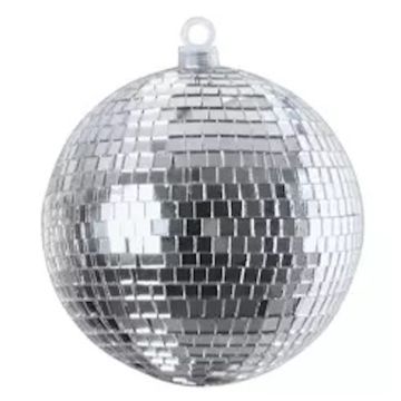 Discokula silver - 10 cm inkl hängkrok