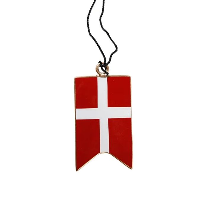 Dannebrog flagga för upphängning julgran Det Gamle Apotek