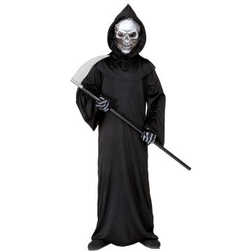 Grim Reaper kostym med silverskal till killar