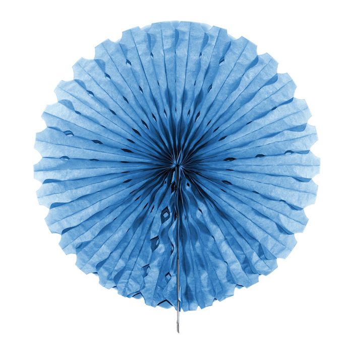Ljusblå Honeycomb rosett - 45 cm