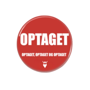 Trafikljus fest upptagen badges röd 10x - 58 mm