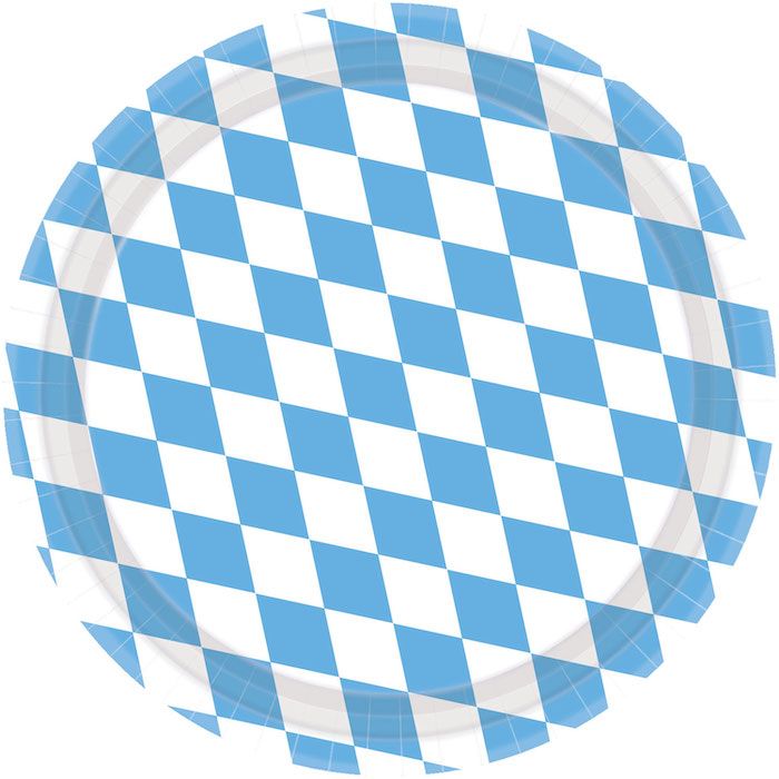 Oktoberfest Papptallrikar 8x - 23 cm