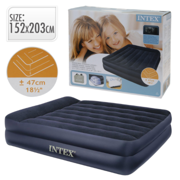Intex luftmadrass med inbyggd pump 203x152x42 cm