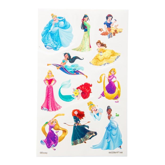 Falska och tillfälliga tatueringar disney prinsessor 12x