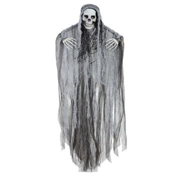 Svart dödsskelett-spöke - 90 cm