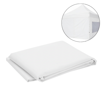 Sidovägg med dörr till paviljong 3x2 m vit