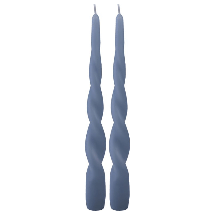 Snurriga kappljus dammig blå 2x - 24 cm