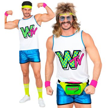 80-tals aerobics kostym för herrar