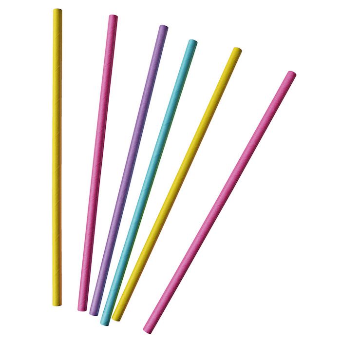Neon Sugrör i papper 30x