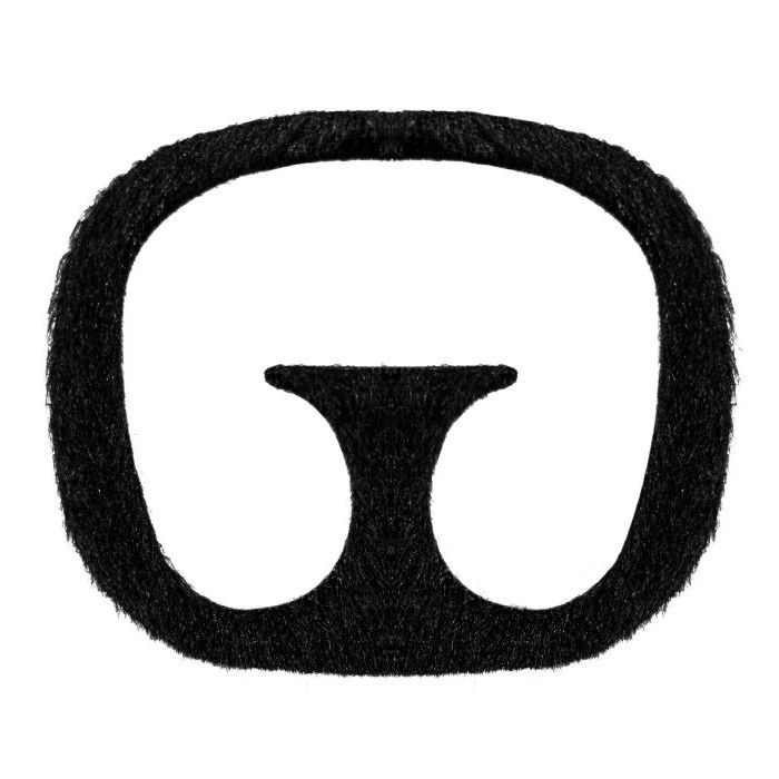 Svart goatee skägg