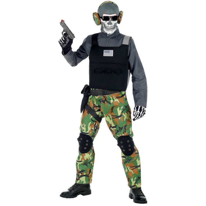 Skelettsoldat kostym för pojkar